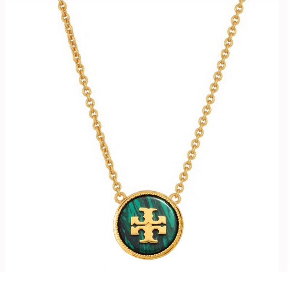TORY BURCH • Semiprecious Stone Logo Necklace